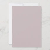 Mauve Roze Bruiloft Kaart (Achterkant)