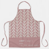 mauve roze CHEF Mud Cloth Tribal Africa Pattern Schort (Voorkant)