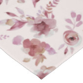 Mauve Roze Elegante Bloem Chic Meisjes Baby Shower Tafelkleed (Gekanteld)