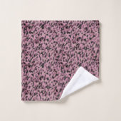 Mauve roze en houtskool Camo abstract Bad Handdoek (Wasdoekje)