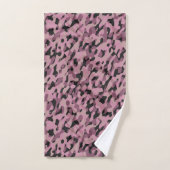 Mauve roze en houtskool Camo abstract Bad Handdoek (Handdoek)