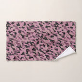 Mauve roze en houtskool Camo abstract Bad Handdoek (Handdoek)