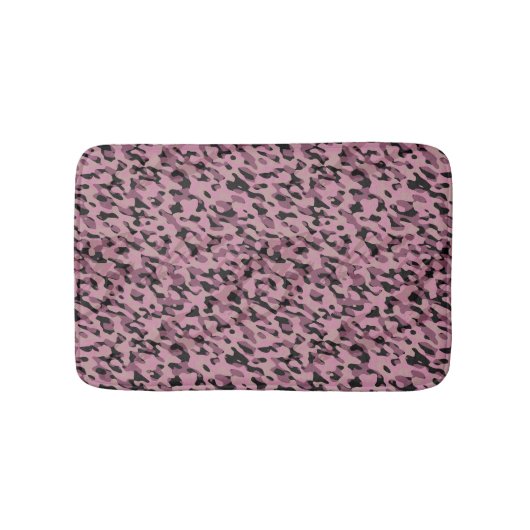 Mauve roze en houtskool Camo abstract Badmat (Voorkant)