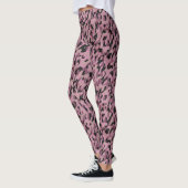 Mauve roze en houtskool Camo abstract Leggings (Links)