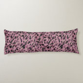 Mauve roze en houtskool Camo abstract Lichaamskussen (Achterkant)