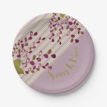 Mauve roze en licht groen met wit