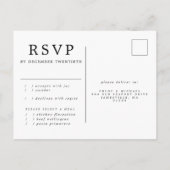 Mauve Roze en Paarse Bloemen DIY Bruiloft Reactie Uitnodiging Briefkaart (Achterkant)