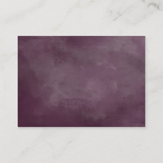 Mauve Roze en Paarse Floral bruiloft receptie Informatiekaartje (Achterkant)