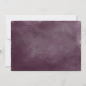 Mauve Roze en Paarse Pruim Bloemige Bruiloft Kaart (Achterkant)