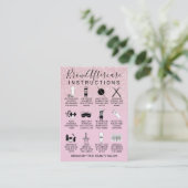 Mauve Roze Glitter Brows Nazorg Icon Visitekaartje (Staand voorkant)