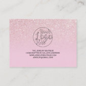 Mauve Roze Glitter Ombre klant Dank u Visitekaartje (Achterkant)