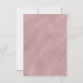 Mauve Roze Groene Bloemen Goud Lijst Waterverf RSVP Kaartje (Achterkant)