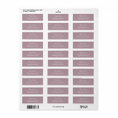 MAUVE ROZE HANDTEKENING MONOGRAM NAAM ETIKET (Full Sheet)