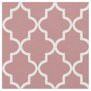 Mauve Roze Marokkaanse Quatrefoil Stof