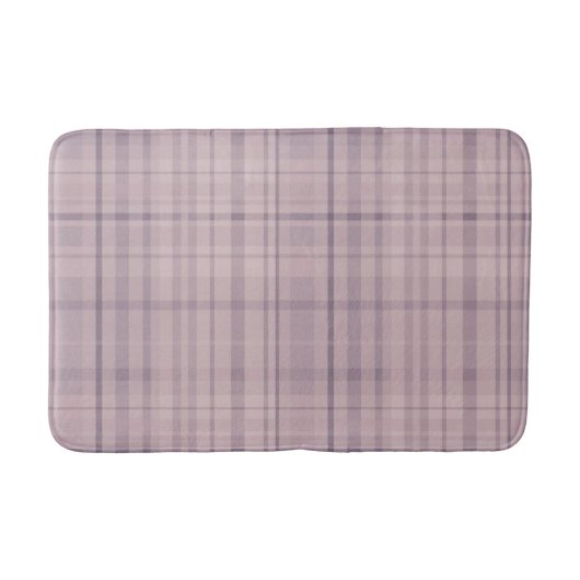 Mauve Roze & Paarse Sering Schotsgeruit Badmat (Voorkant)
