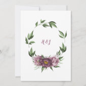 Mauve Roze Pioenrozen Groene Achtergrond Ontvangst Kaart (Achterkant)