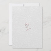 Mauve roze wit kant trouwjurk chique bruiloft kaart (Achterkant)