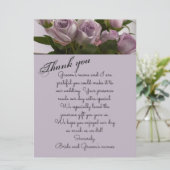 "Mauve Rozen" Hartelijk dank Kaart (Staand voorkant)