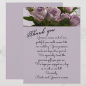 "Mauve Rozen" Hartelijk dank Kaart (Voorkant / Achterkant)