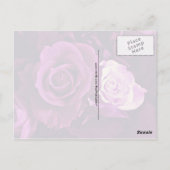Mauve Rozen in het Briefkaart Bloom (Achterkant)