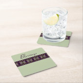 Mauve Rozen met Paarse Kartonnen Onderzetters (Insitu)