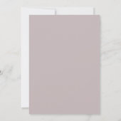 Mauve Rustige Bloemige Bruiloft Kaart (Achterkant)