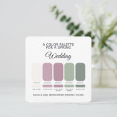 Mauve Sage Green Spring Wedding Palette 2026 Card Kaart (Staand voorkant)