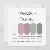 Mauve Sage Green Spring Wedding Palette 2026 Card Kaart (Achterkant)