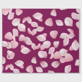 Mauve Sakura Pink Petals Wrapping Paper Cadeaupapier (Vlak)