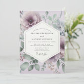 Mauve Salie Ethische Trouw Kaart (Staand voorkant)