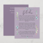 Mauve Salie Rozegoud Bladeren Trouwdetails Program (Voorkant / Achterkant)