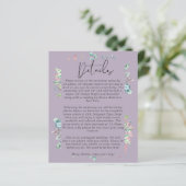 Mauve Salie Rozegoud Bladeren Trouwdetails Program (Staand voorkant)