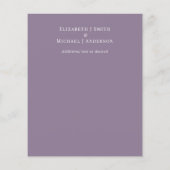 Mauve Salie Rozegoud Bladeren Trouwdetails Program (Achterkant)
