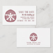 Mauve Sand Dollar, sparen de Datum Informatiekaartje (Voorkant / Achterkant)