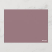 Mauve Script Trouw Save the Date Briefkaart (Achterkant)