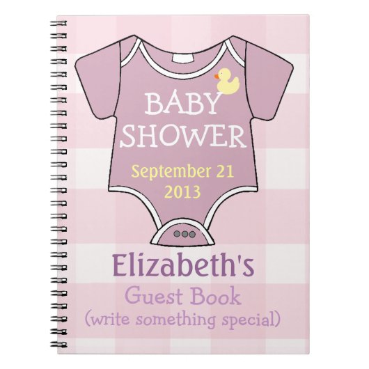 Mauve Shower Guestbook Notitieboek (Voorkant)