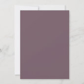 Mauve Sierlijke Herfst Bruiloft Kaart (Achterkant)