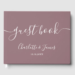 Mauve Signature Schrift Huwelijk Gastenboek