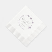 Mauve Simple Heart Wreath Vrijgezellenfeest Servet (Hoek)