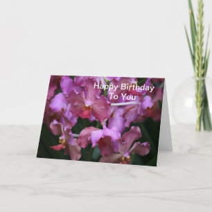Mauve Singapore Orchidee Verjaardag Kaart