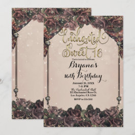 Mauve Specerijen Rozen Glitter Schittering Zoete 1 Kaart