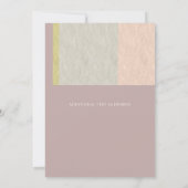 Mauve Stemming Bruiloft Typografie Modern Kaart (Achterkant)