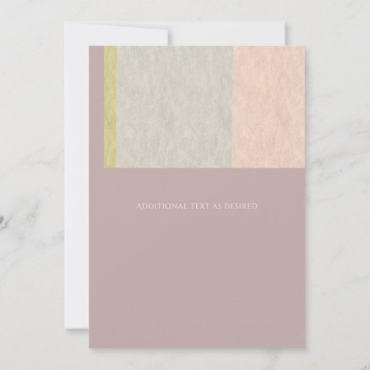 Mauve Stemming Bruiloft Typografie Modern Kaart (Achterkant)