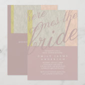 Mauve Stemming Bruiloft Typografie Modern Kaart (Voorkant / Achterkant)