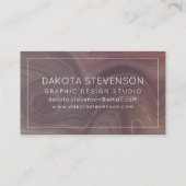 Mauve Strata | Dustroze roodbruine monogram Visitekaartje (Achterkant)