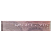 Mauve Strata | Dustroze roodroodbruin Naambordje (Voorkant)