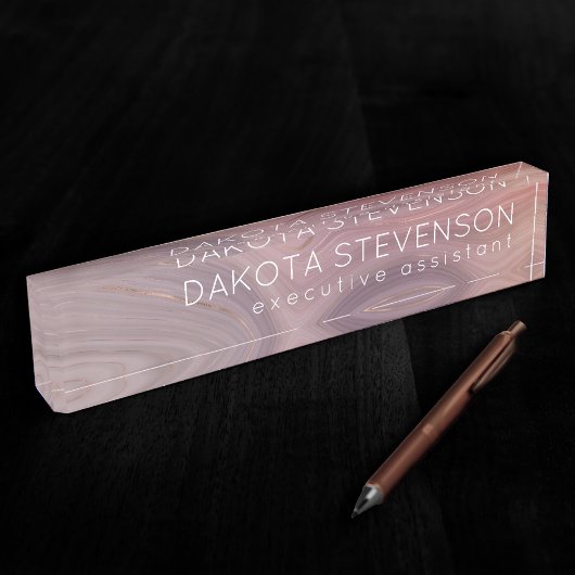 Mauve Strata | Dustroze roodroodbruin Naambordje