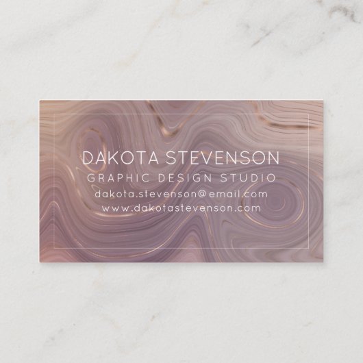 Mauve Strata | Dustroze roodroodbruin Visitekaartje (Achterkant)