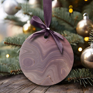 Mauve Strata  Roze roze roze grijs gekonfijte Keramisch Ornament