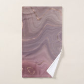 Mauve Strata | Stoffige roze en Roos gouden Agaat Bad Handdoek (Handdoek)